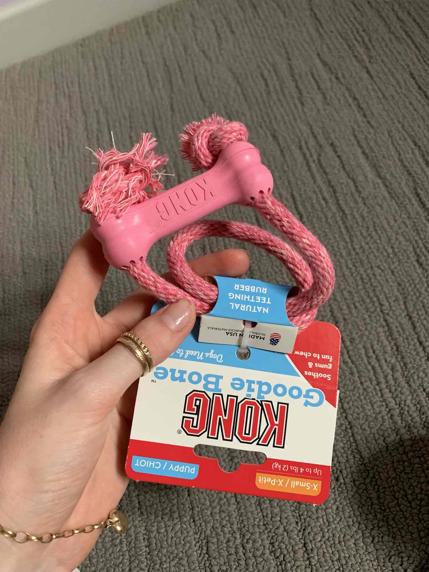Kong goodie bone with sales rope