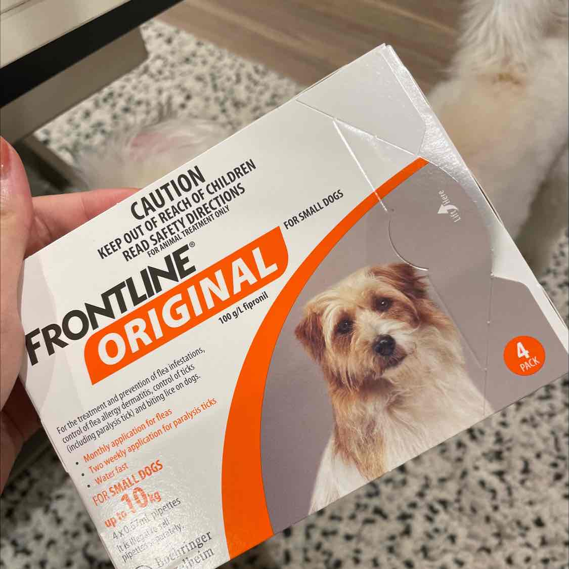 Frontline Original For Small Dog Up To 10kg 4 Pack 27.80