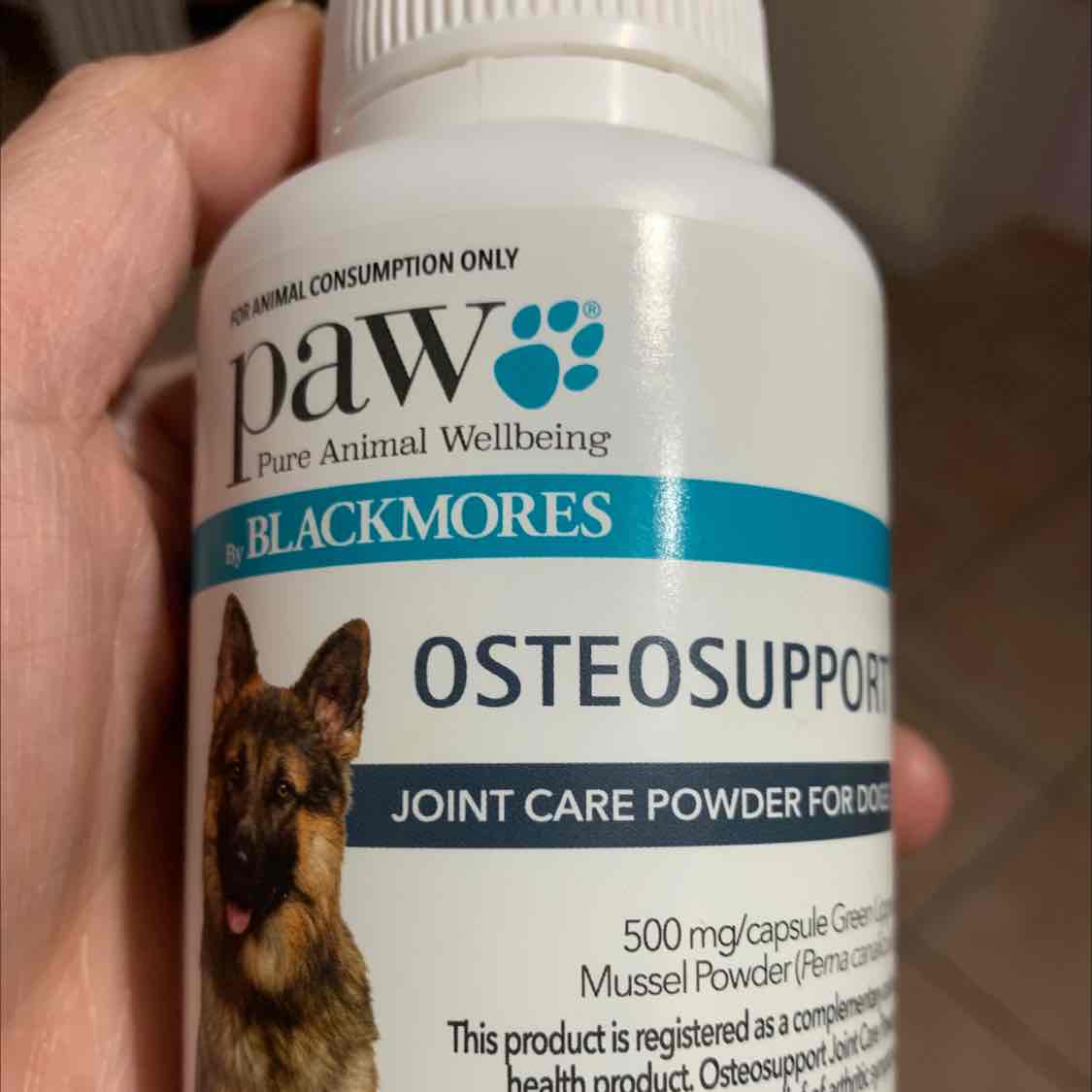 Paw By Blackmores Osteosupport Joint Care Powder 150 X 500mg Capsules