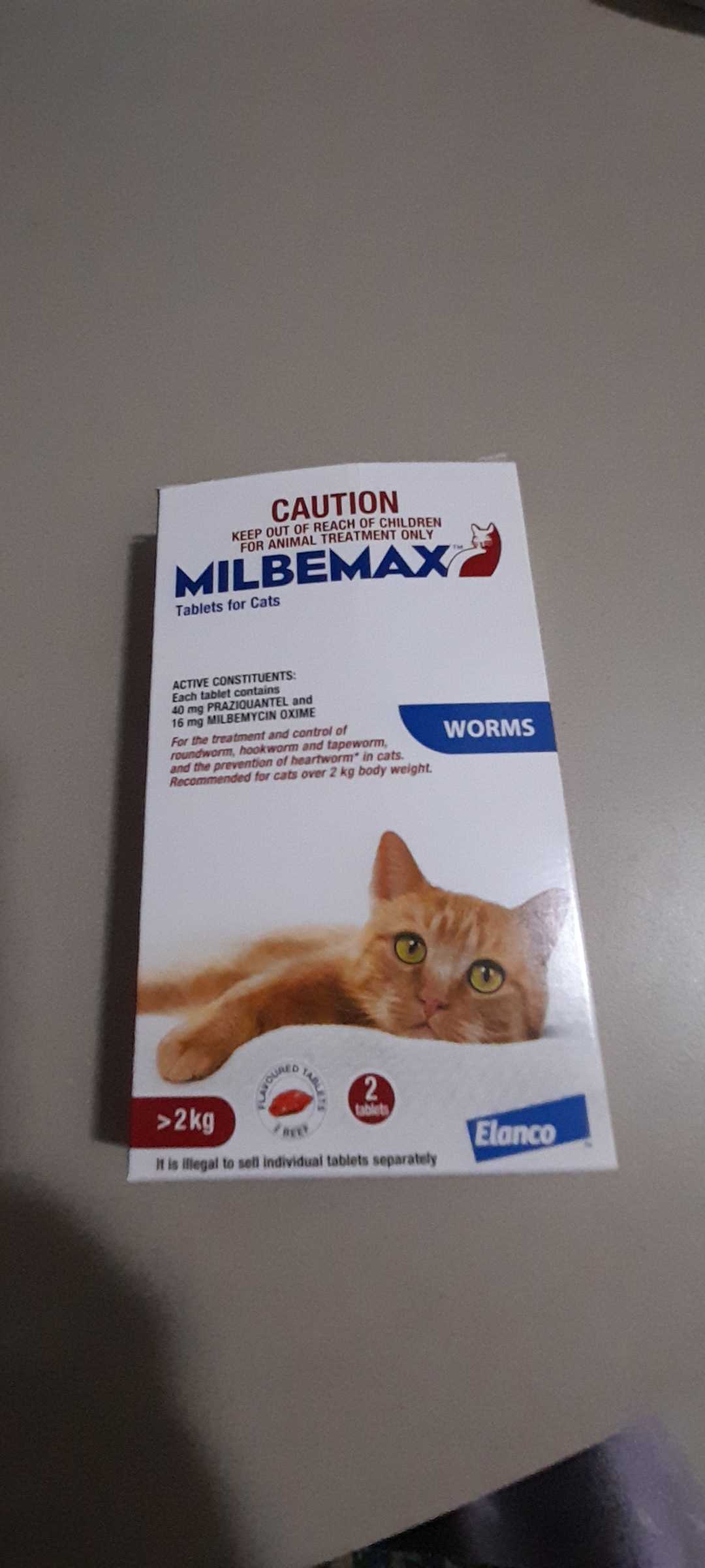 Milbemax Allwormer For Cats 2kg Tablets