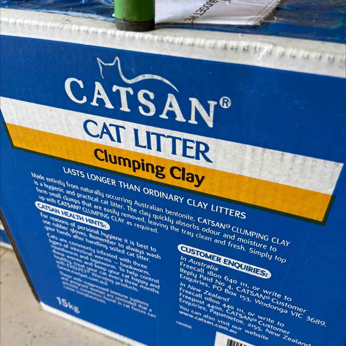Catsan Clumping Clay Litter For Cats 15kg 29.00