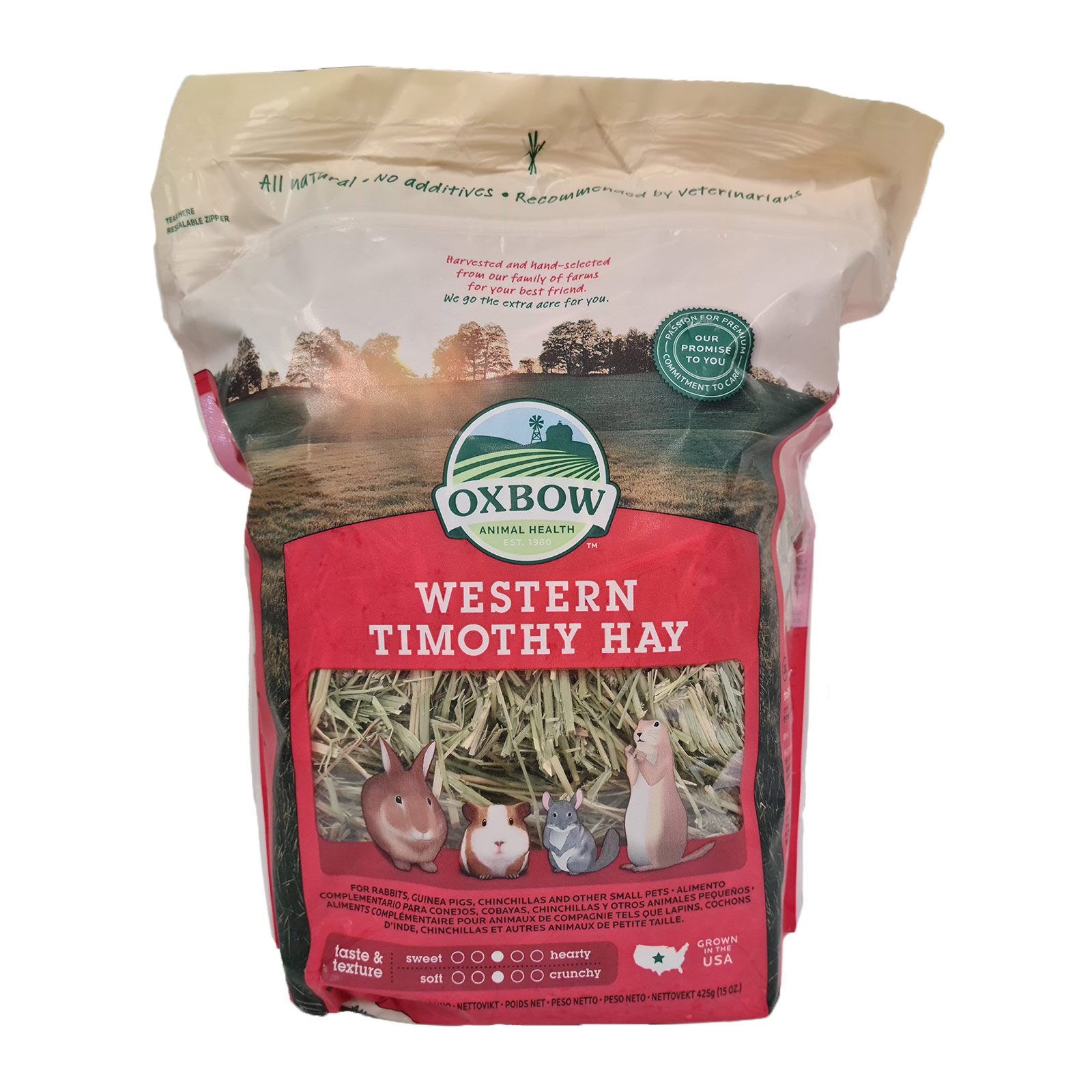 Oxbow All Natural Western Timothy Hay For Small Animals 425g - $21.95