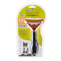 FURminator Deshedding Brush Comb Tool Metallic Rose Gold For Long Hair Medium Dogs
