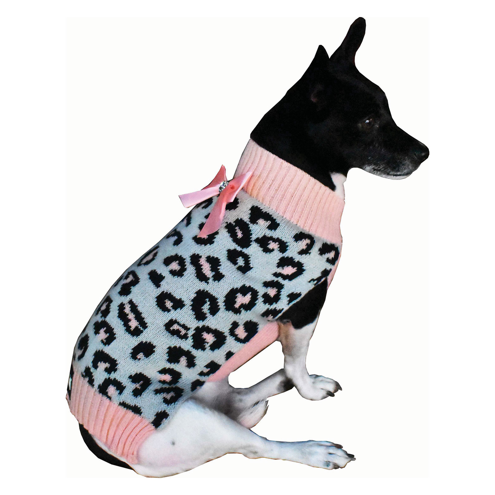 dog leopard sweater