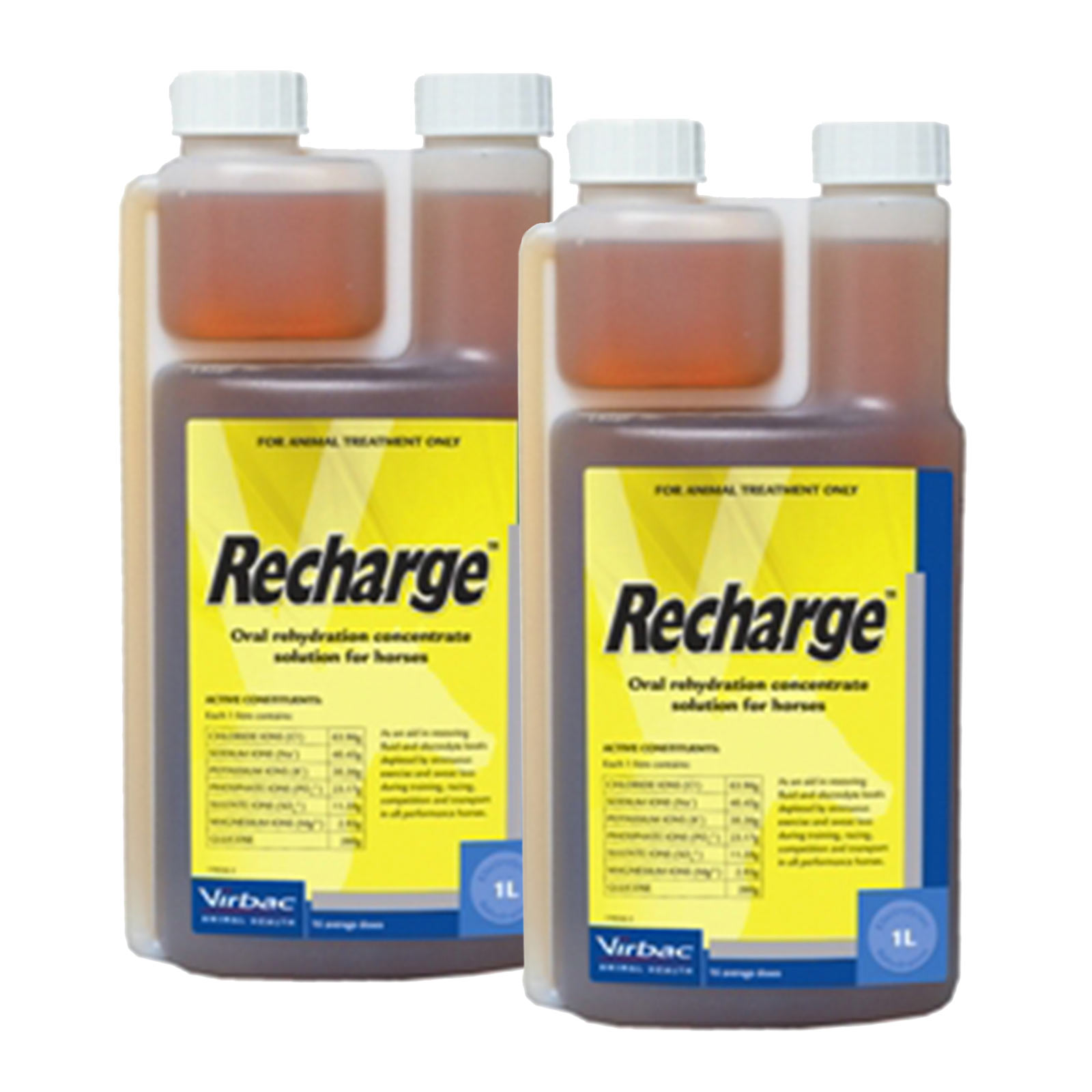 Recharge Oral Rehydration Electrolyte Solution For Horses 2L (1L x 2