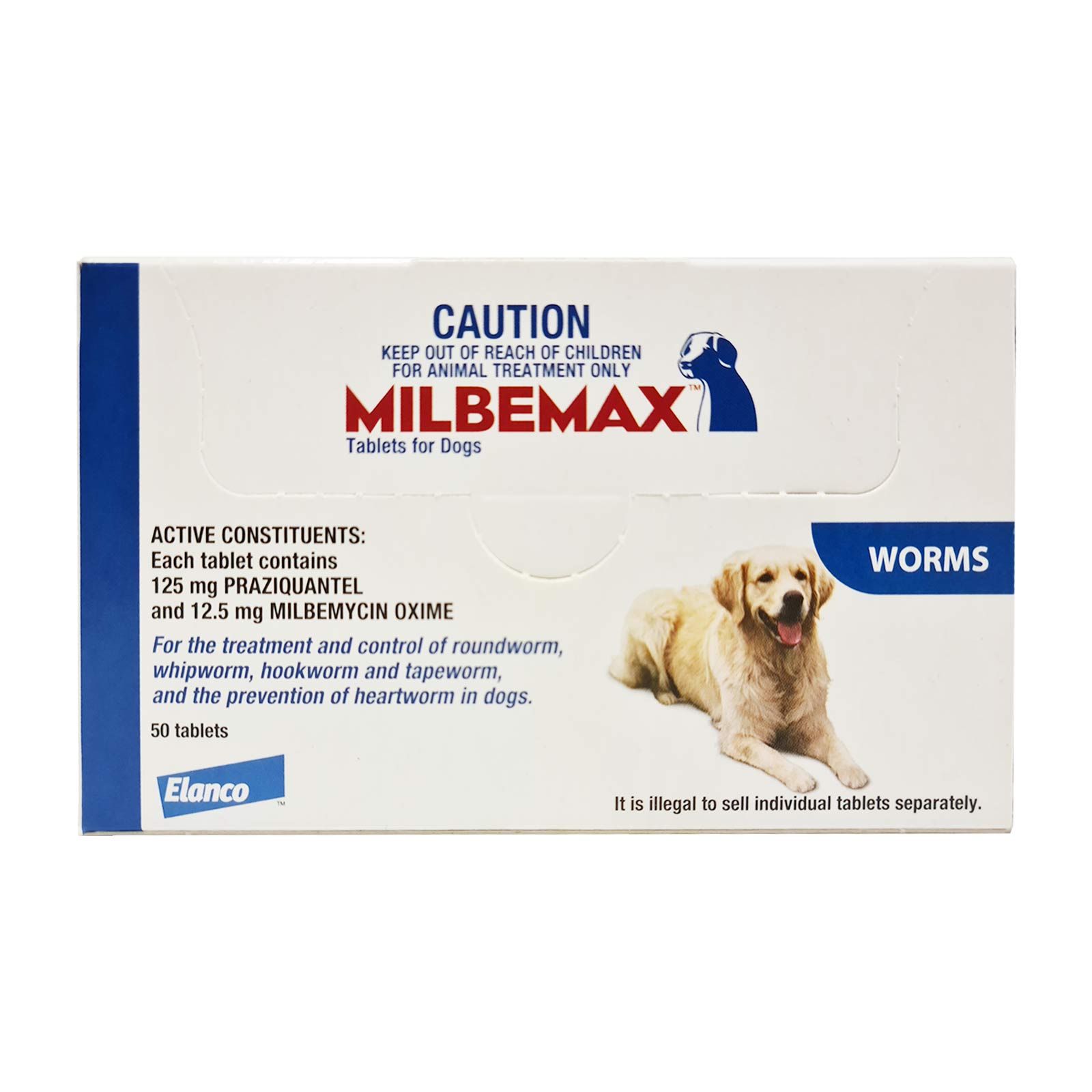 Milbemax Allwormer For Dogs Over 5kg 50 Tablets - $372.49