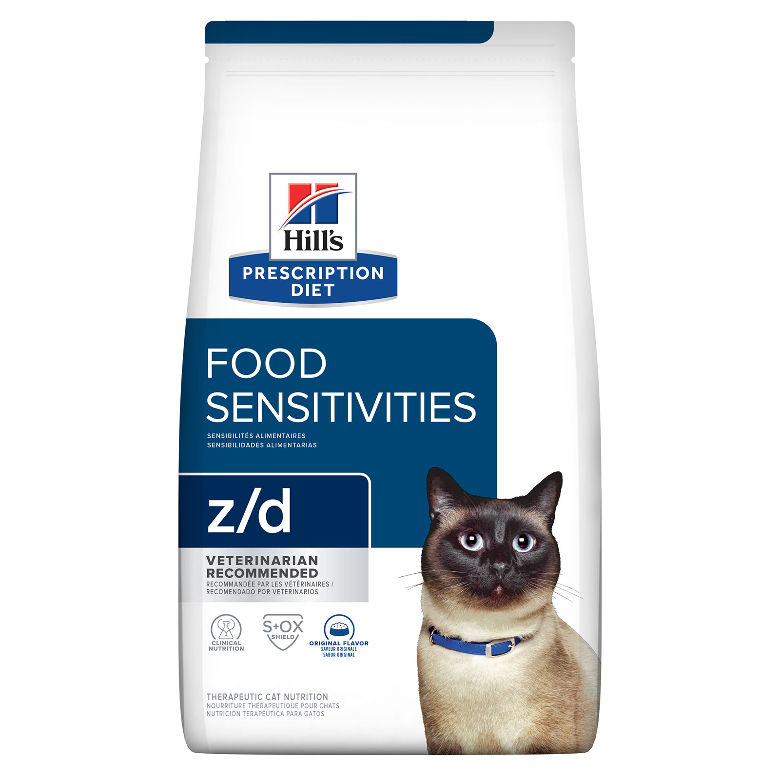 Hills Prescription Diet Feline zd Skin Food Sensitivities Original Dry ...
