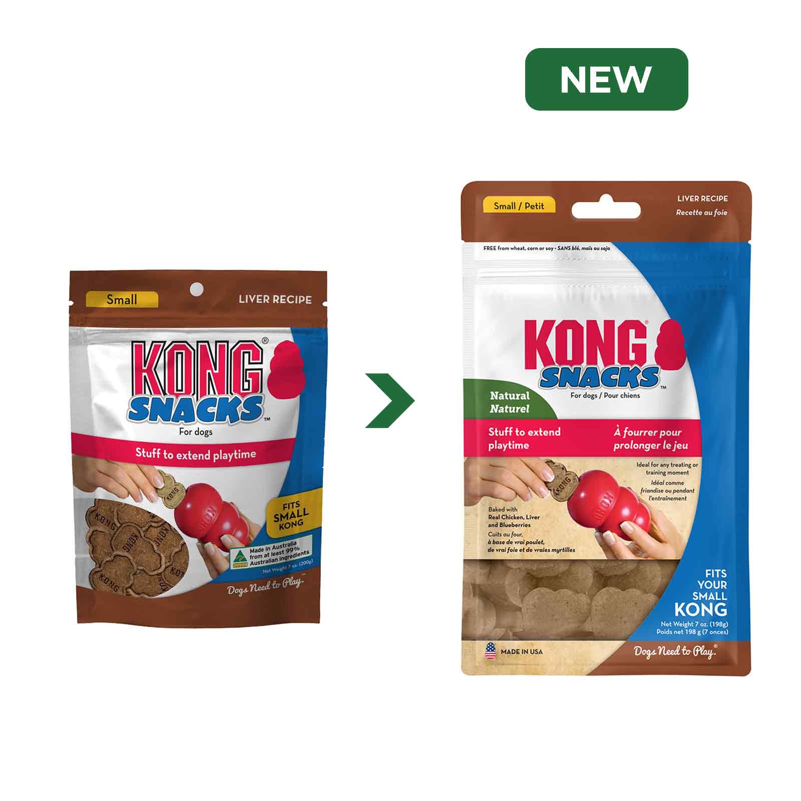 KONG Liver Snacks Stuffin Treats Mini Fits Small KONG For Dogs 200gm