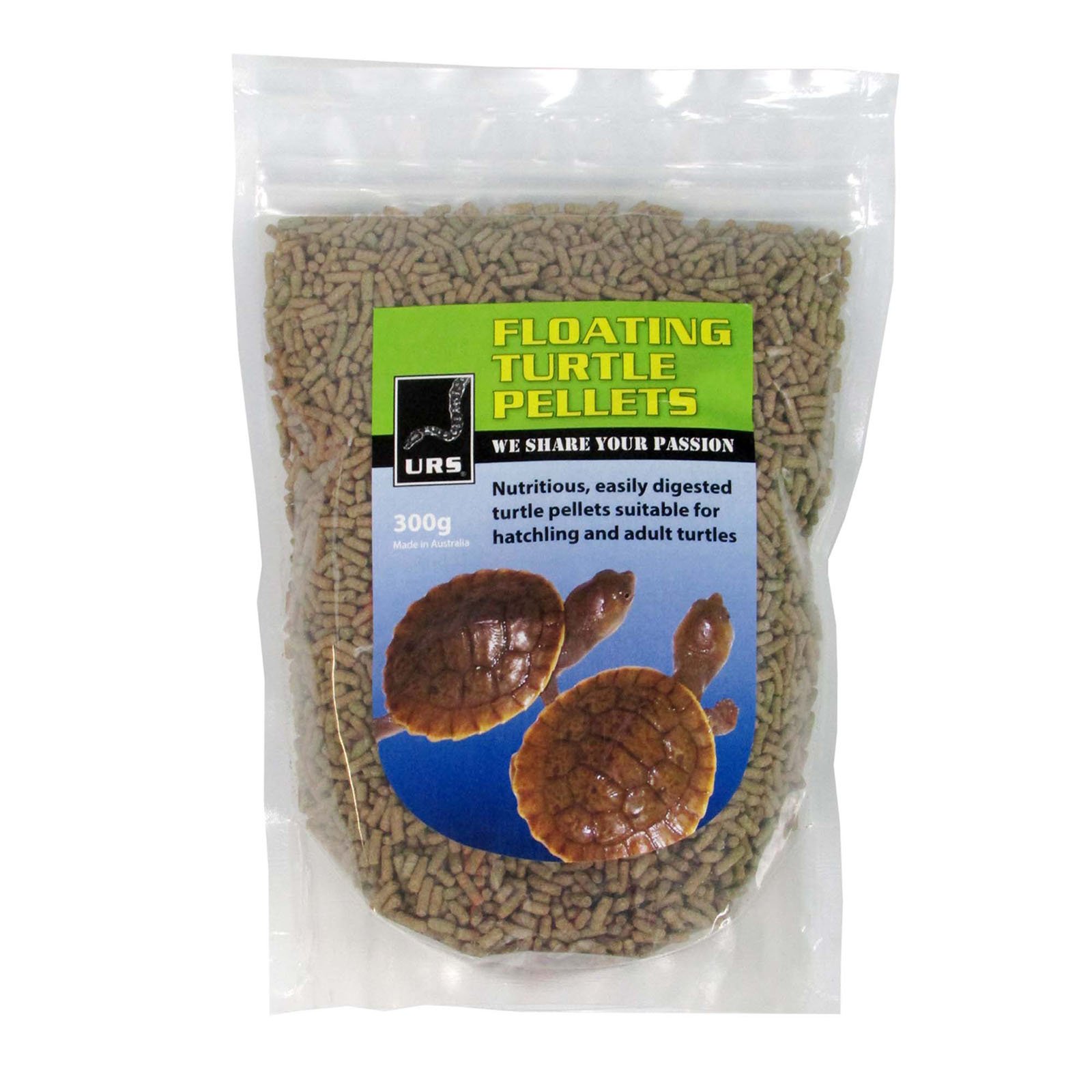 URS Floating Turtle Pellets Food For Hatchling And Adult Turtles 300g