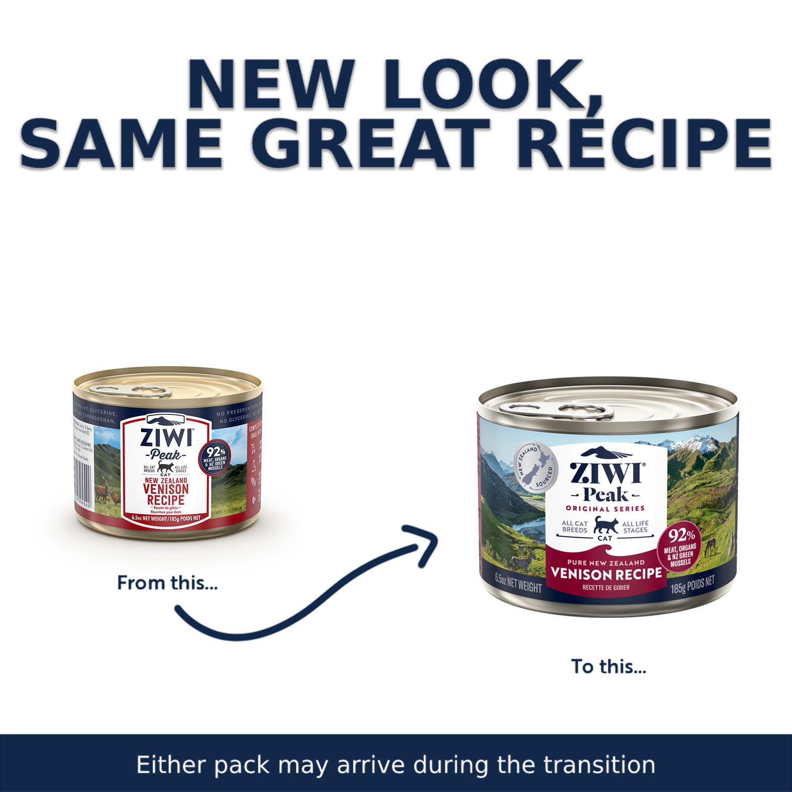 Ziwi Peak Grain Free Venison All Life Stages Canned Wet Meat Cat Food ...