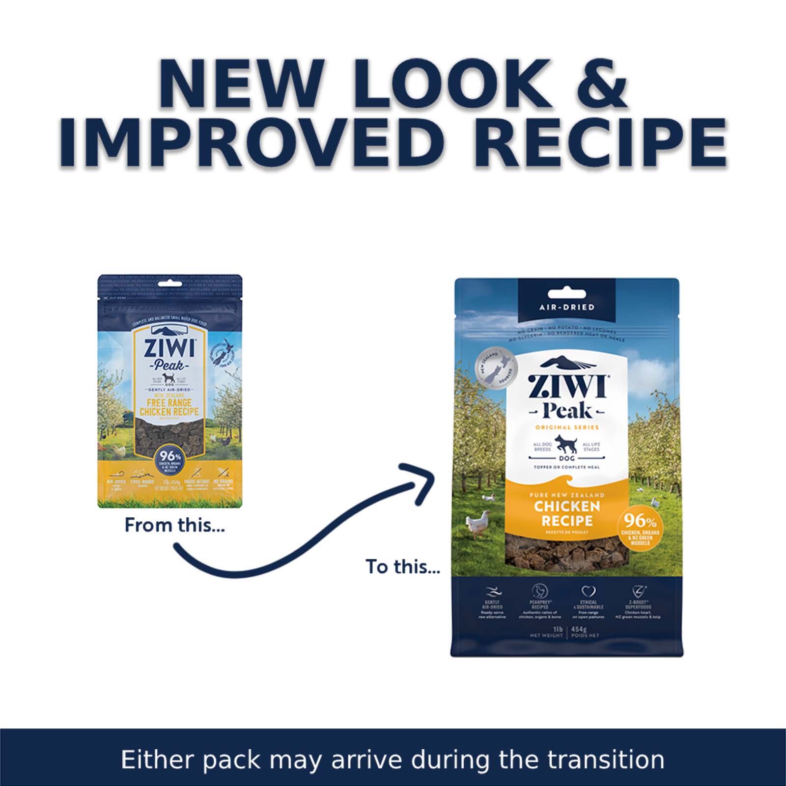 Ziwi Peak Grain Free Chicken All Life Stages Air Dried Meat Dog Food
