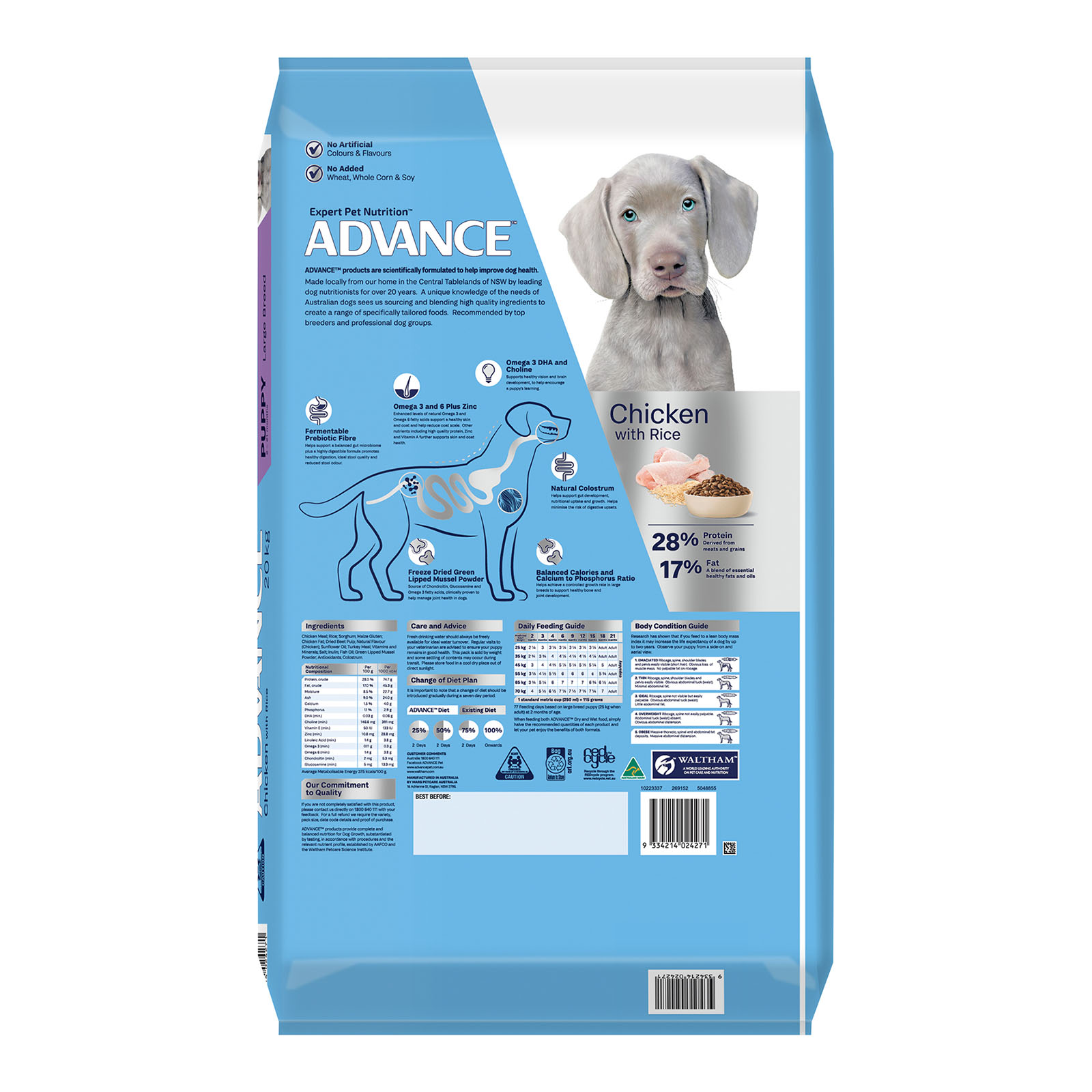 advance large breed puppy 15kg