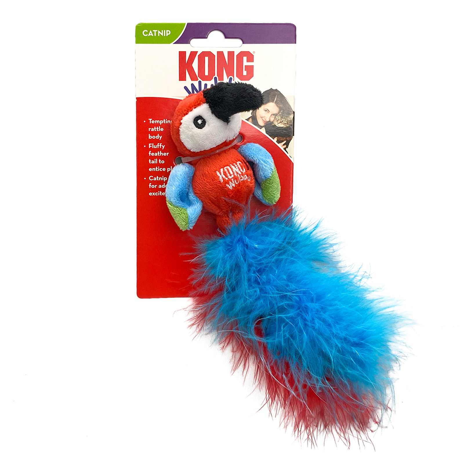 feather dog toy