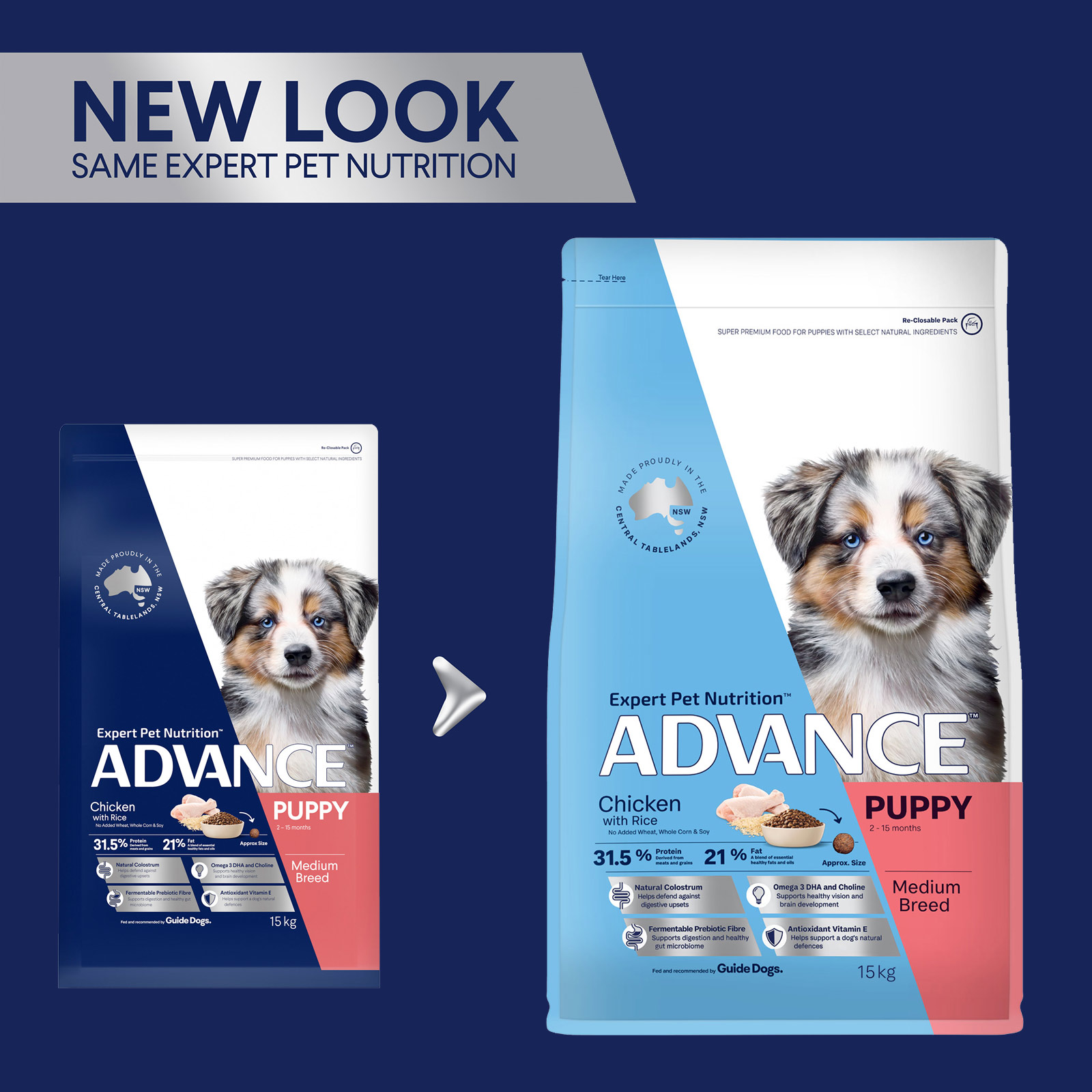 advance medium puppy food