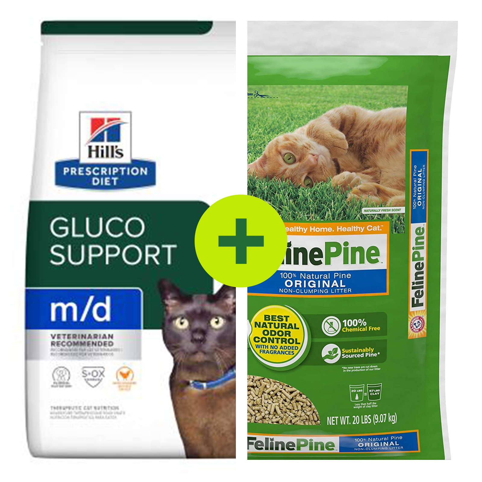 Hills Prescription Diet Feline md Gluco Support Dry Food With Litter ...