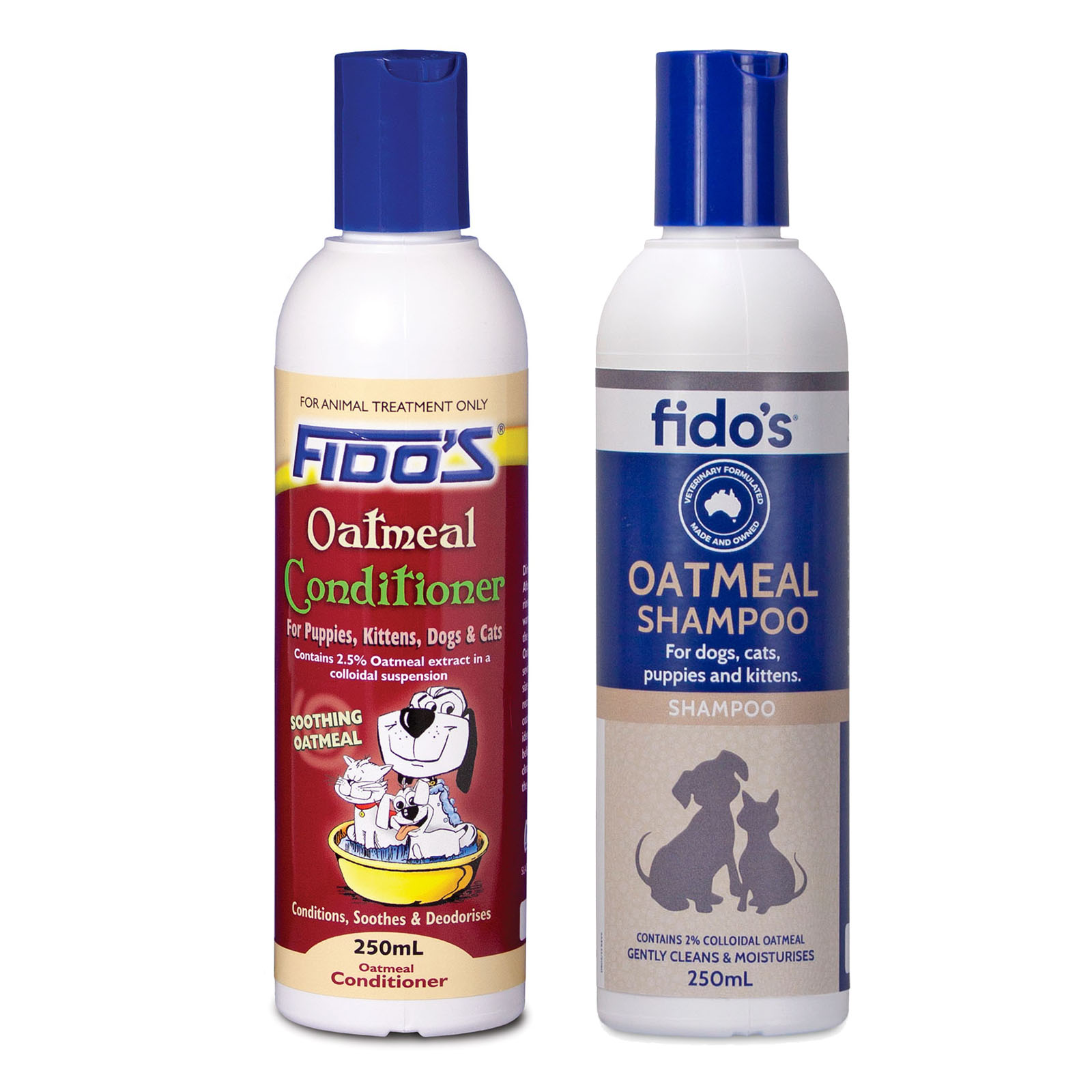 Fidos Oatmeal Shampoo and Conditioner Pack For Dogs and Cats 250ml 24.34