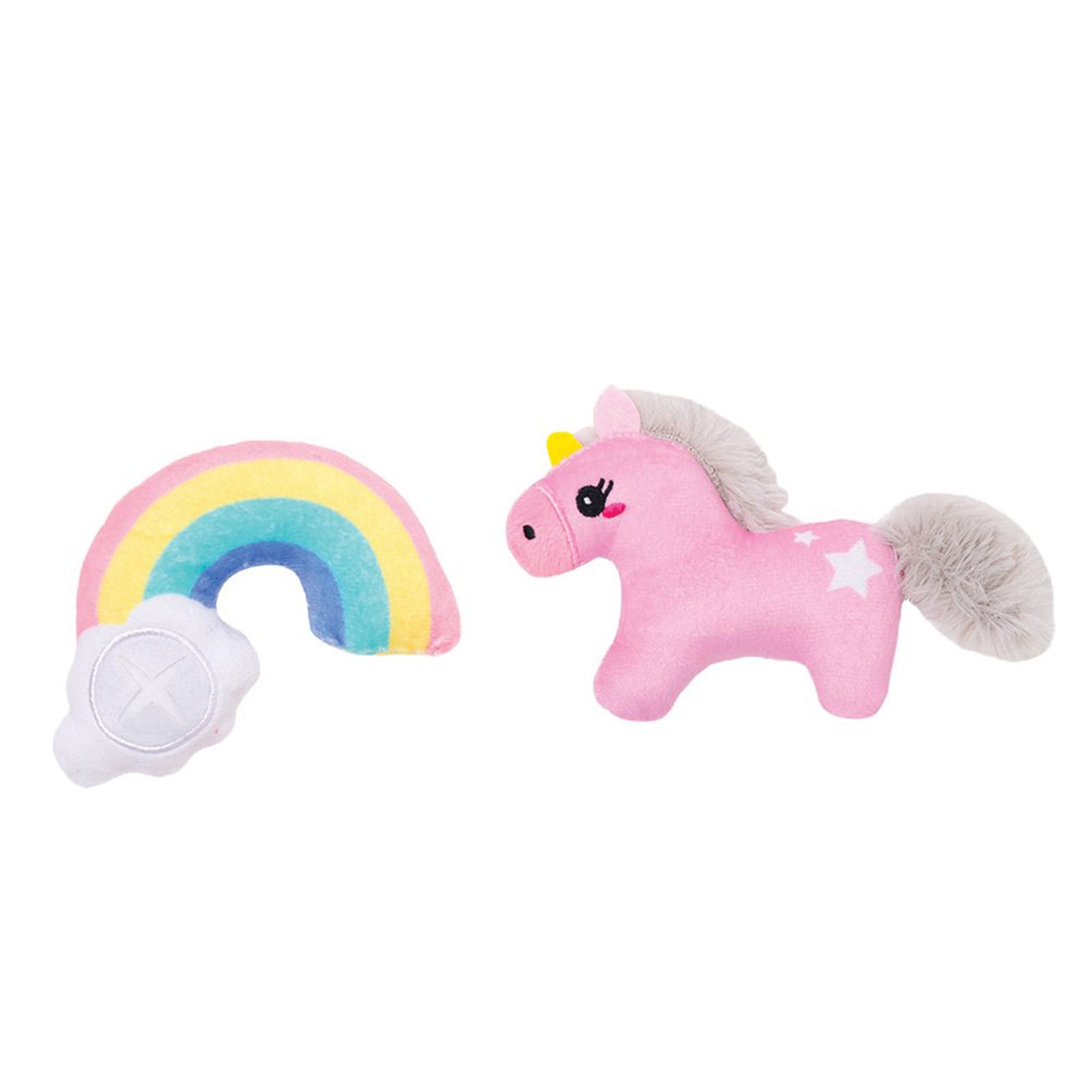 HugSmart Meow Buddies Crazy Catcher Unicorn And Rainbow Catnip Plush ...