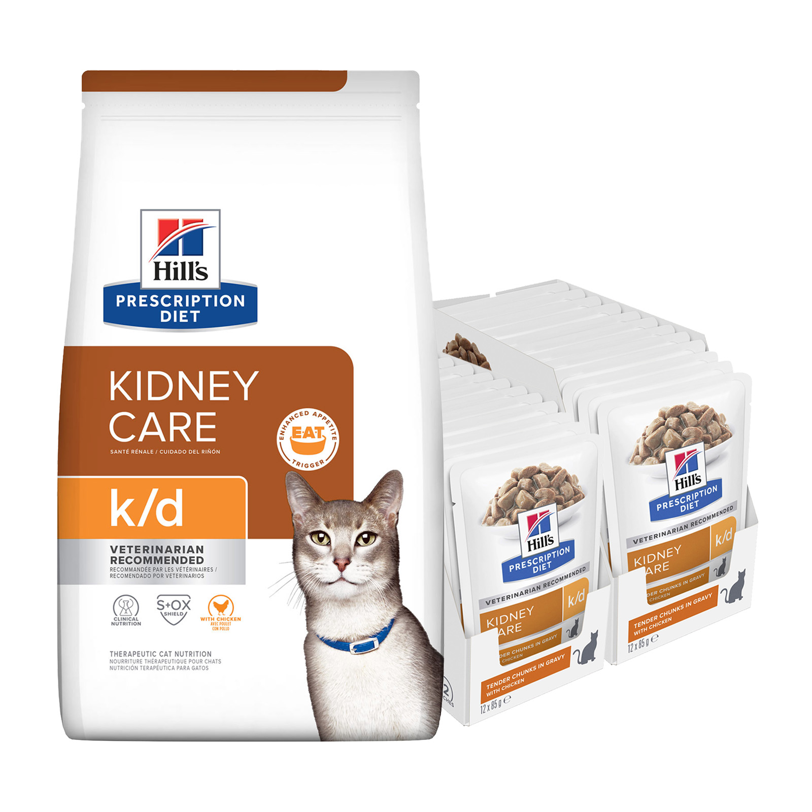 Hills Prescription Diet Bundle Feline kd Kidney Care Chicken Dry And ...