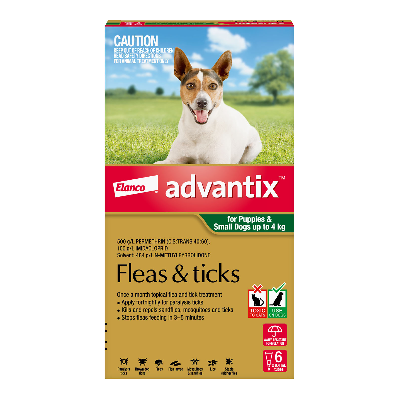 Advantix For Dogs Small Up To 4kg 6 Pack - $72.36