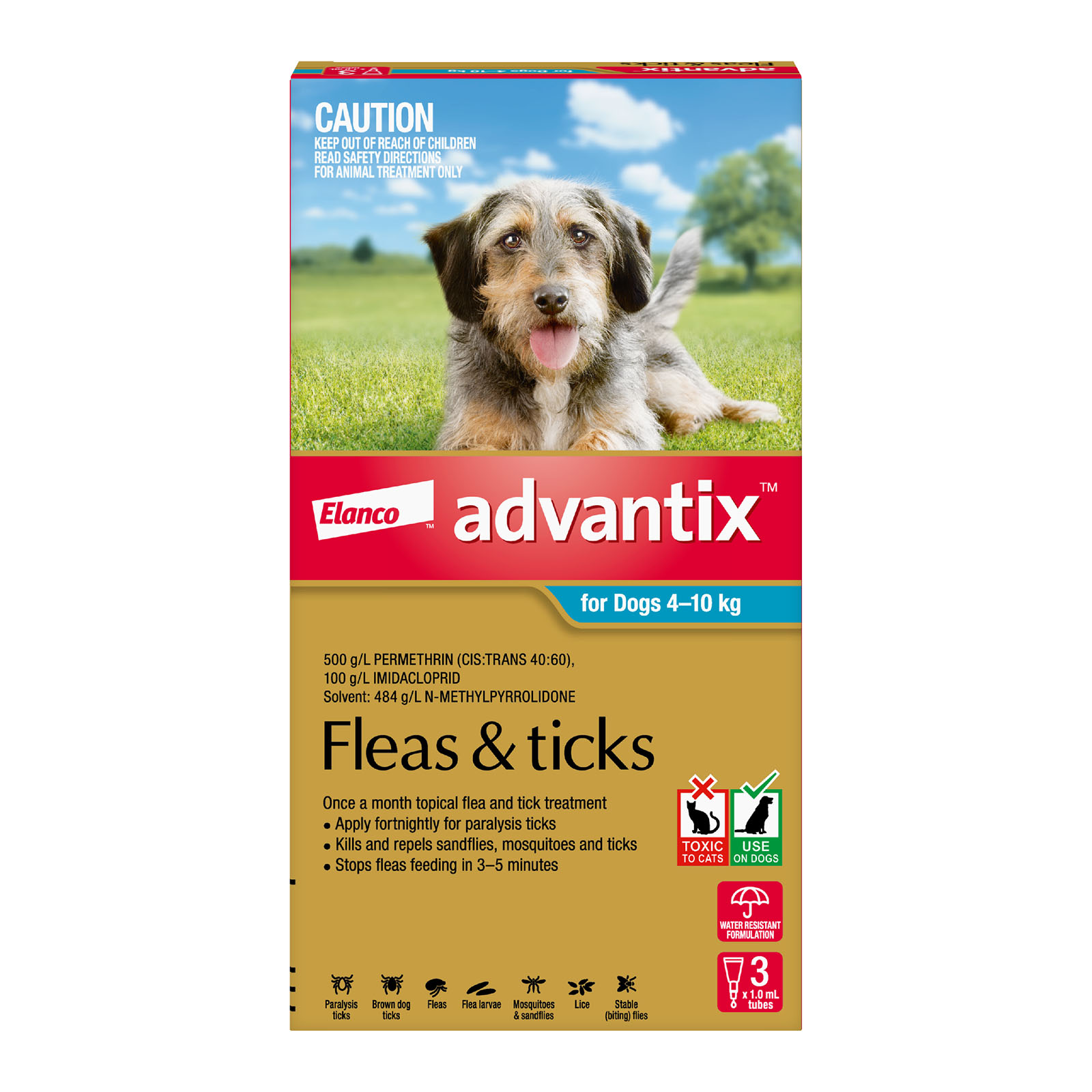 Advantix For Dogs Medium 4-10kg 3 Pack - $44.67