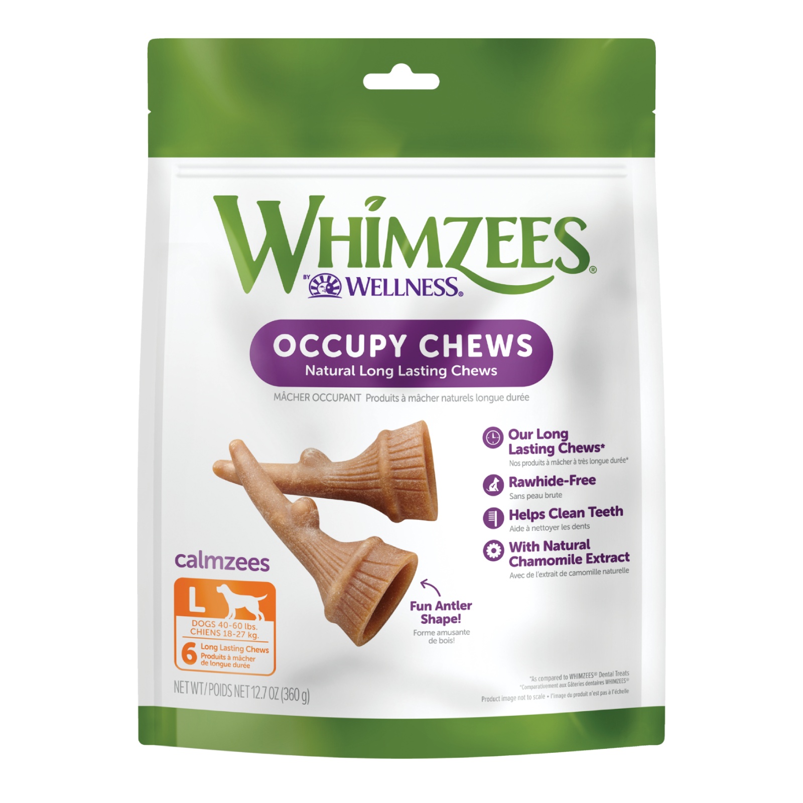 Whimzees Occupy Calmzees Antler Chews Natural Long Lasting Dental