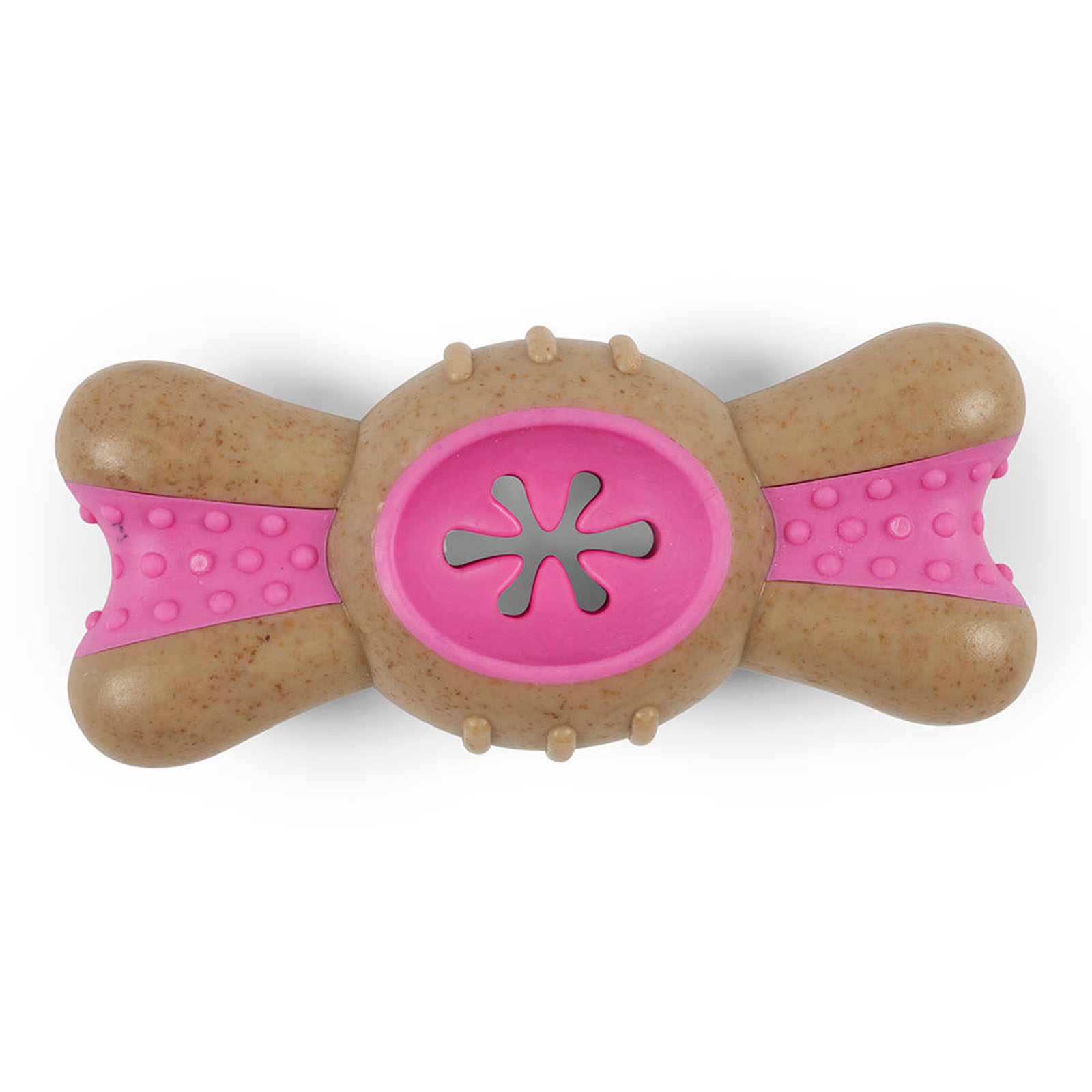 Kazoo Tough N Tasty Chew Bow Bacon Flavoured Treat Dispensing Toy For