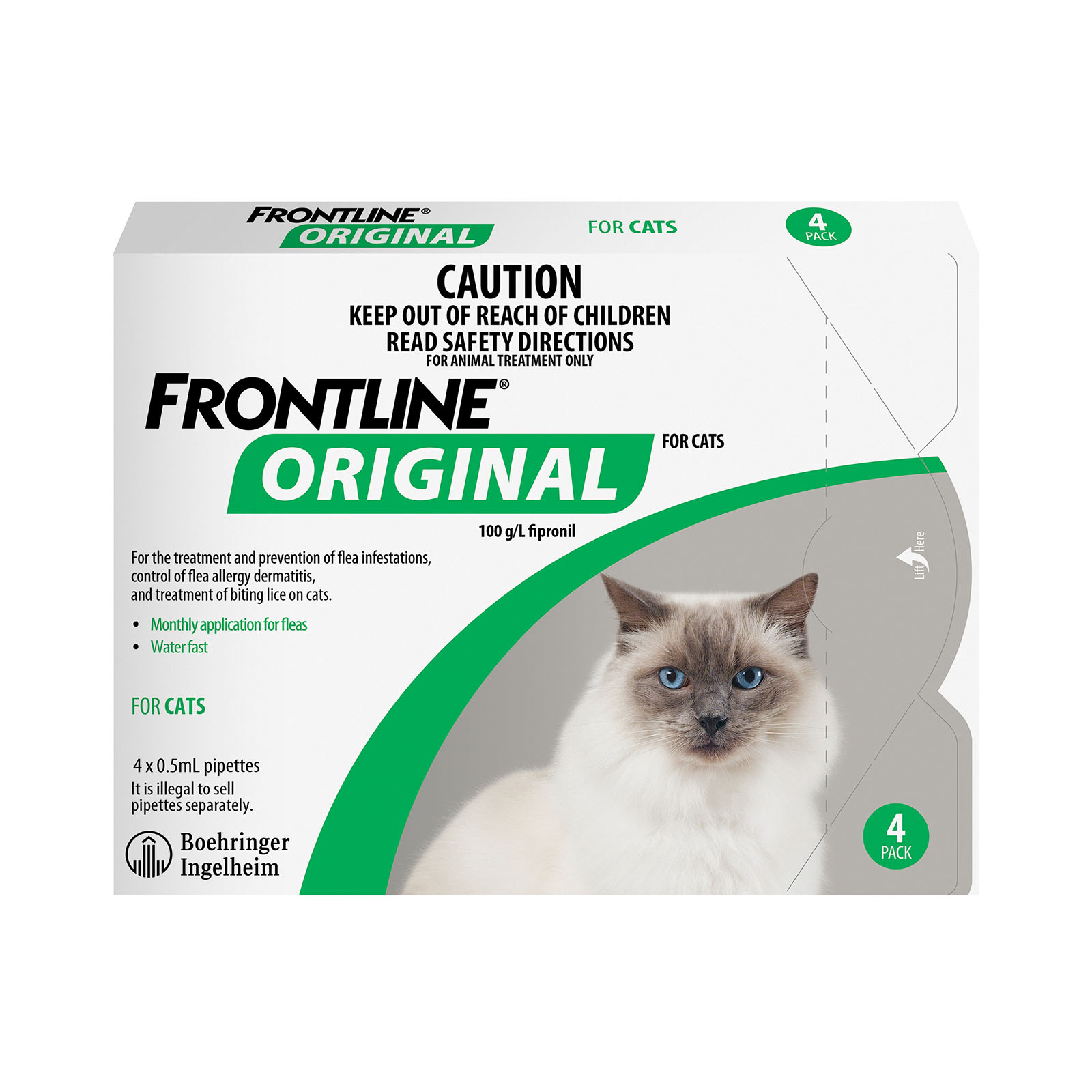 Frontline Original For Cats 4 Pack - $27.80