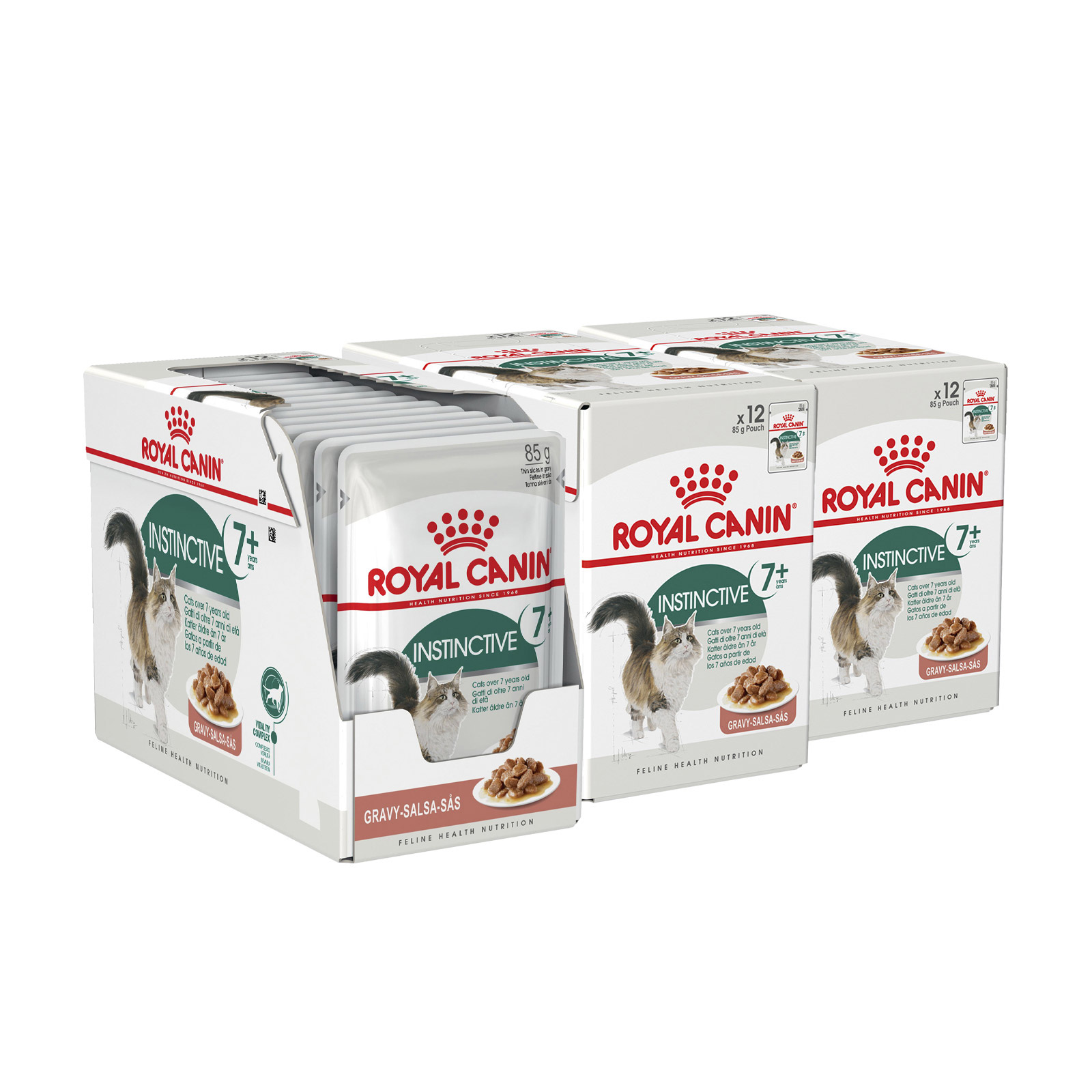 Royal Canin Instinctive In Gravy 7+ Years Adult Mature Pouches Wet Cat ...