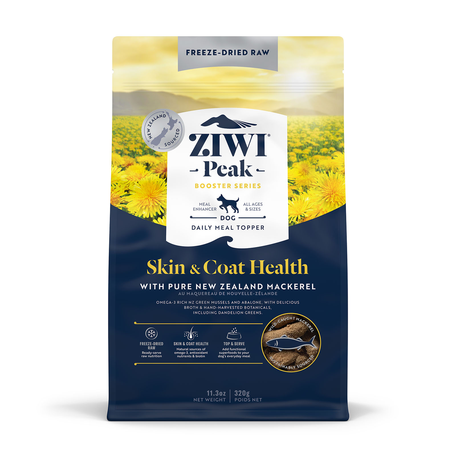 Ziwi Peak Raw Booster Series Skin And Coat Health Daily Meal Topper