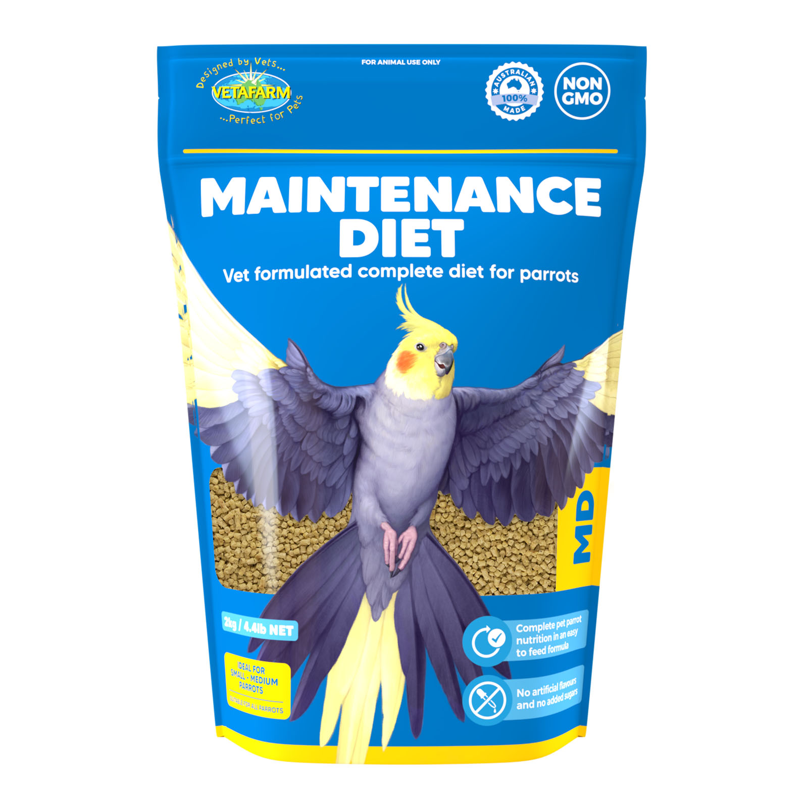 Vetafarm MD Maintenance Diet Parrot Pellets Complete Food For Small