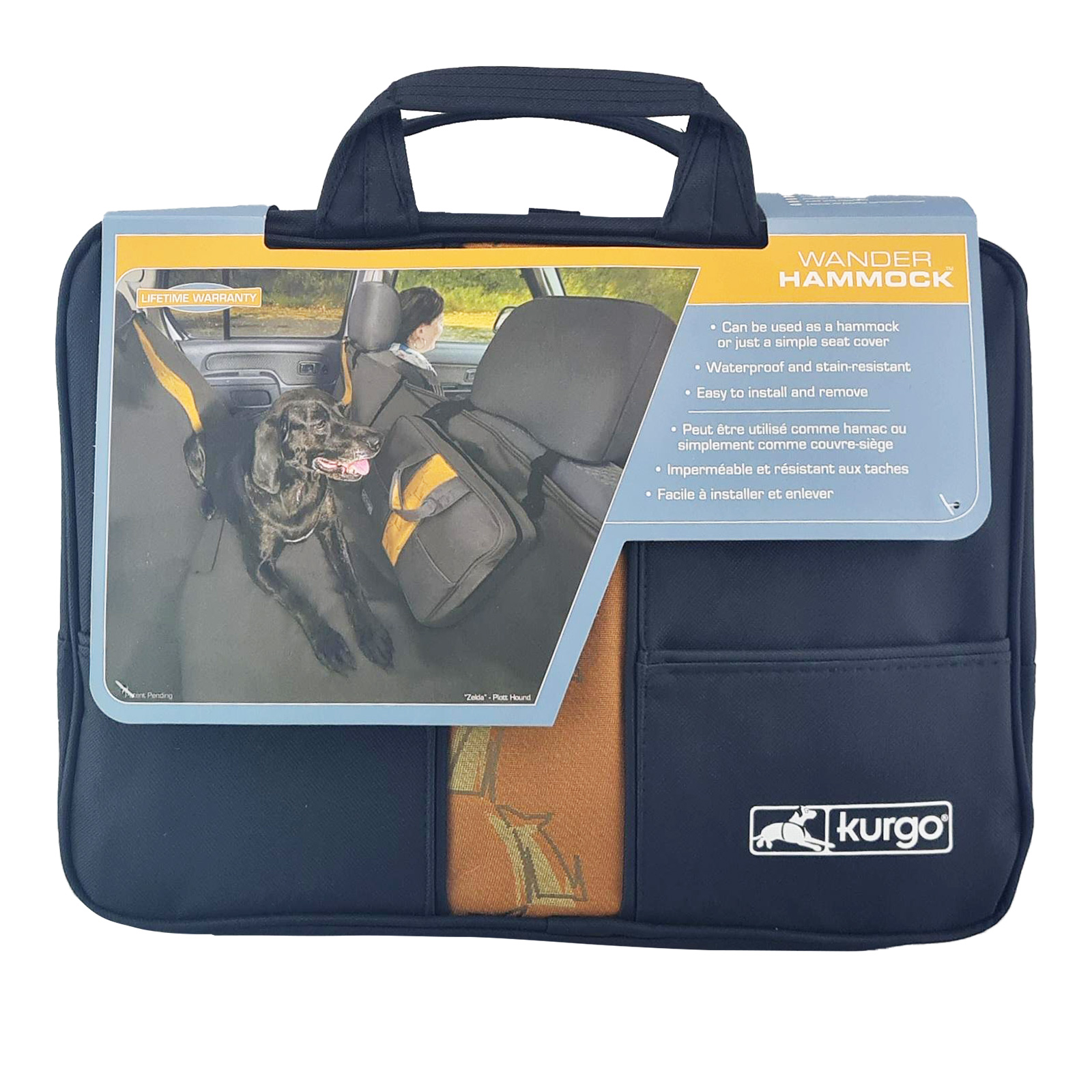 Kurgo Wander Hammock Seat Cover Black Car Accessory For Dogs 122.54